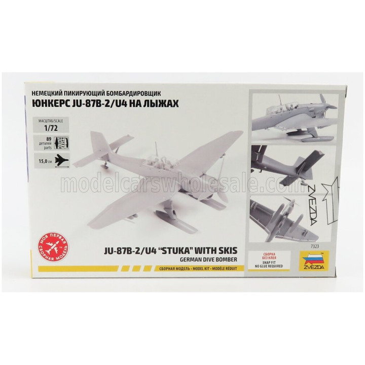 ZVEZDA JUNKERS JU-87B AIRPLANE STUKA MILITARY WITH SKI 1935 1/72