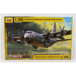 ZVEZDA LOCKHEED MARTIN C-130J AIRPLANE MILITARY AMERICAN HEAVY TRANSPORT PLANE 1954 1/72