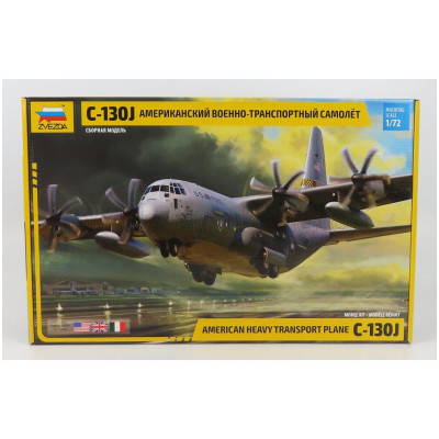 ZVEZDA LOCKHEED MARTIN C-130J AIRPLANE MILITARY AMERICAN HEAVY TRANSPORT PLANE 1954 1/72