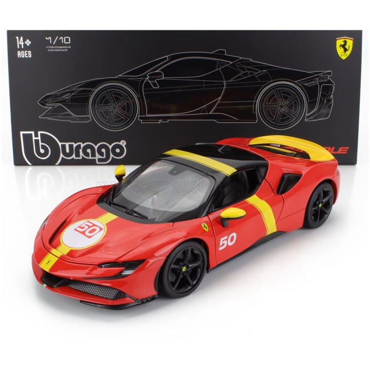 BURAGO FERRARI SF90 STRADALE HYBRID 1000hp N 50 24h LE MANS LIVERY - 