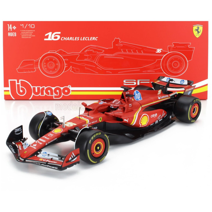 BURAGO FERRARI F1  SF-24 TEAM SCUDERIA FERRARI N 16 4th EMILIA ROMAGN