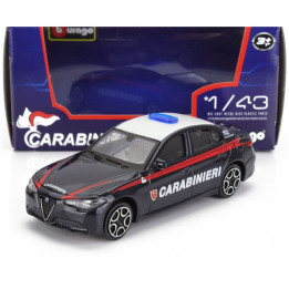 BURAGO ALFA ROMEO GIULIA CARABINIERI 2015 - BLUE WHITE 1/43
