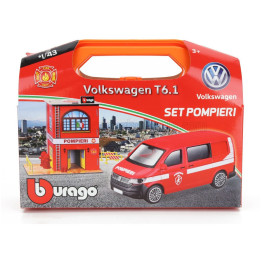 BURAGO ACCESSORIES DIORAMA - SET BUILD YOUR CITY FIRE STATION - CASER