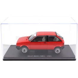 EDICOLA SEAT IBIZA 1-SERIES 1984 - CON VETRINA - WITH SHOWCASE - RED 