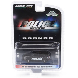GREENLIGHT FORD USA BRONCO SPORT POLICE INTERCEPTOR 2021 - BLACK 1/64