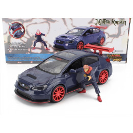 JADA SUBARU WRX STI WHITEBODY WITH JUJUTSU KAISEN YUJI ITADORI FIGURE