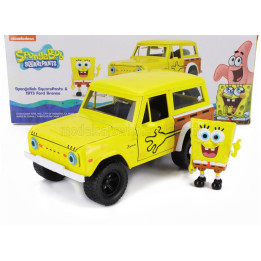 JADA FORD USA BRONCO WITH SQUAREPANTS SPONGEBOB FIGURE 1973 - YELLOW 