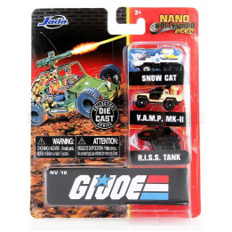 JADA GI JOE SET 3X GI JOE SNOW CAT - V.A.M.P. MKII - H.I.S.S. TANK - 