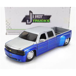 JADA CHEVROLET SILVERADO PICK-UP DUALLY 2007 - BLUE SILVER 1/24