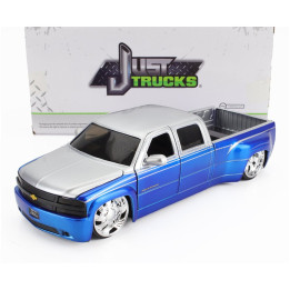 JADA CHEVROLET SILVERADO PICK-UP DUALLY 1999 - BLUE SILVER 1/24