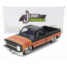 JADA CHEVROLET C-10 PICK-UP CUSTOM 1985 - BLACK BROWN 1/24
