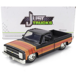 JADA CHEVROLET C-10 PICK-UP CUSTOM 1985 - BLACK BROWN 1/24