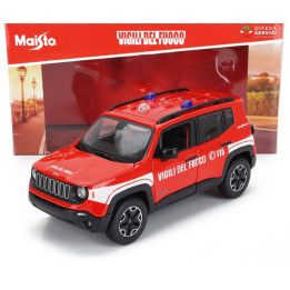 MAISTO JEEP RENEGADE VIGILI DEL FUOCO 2017 - RED WHITE 1/24