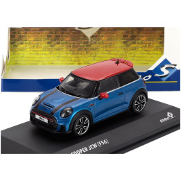 SOLIDO MINI COOPER JOHN WORKS JCW F56 2023 - BLUE RED 1/43