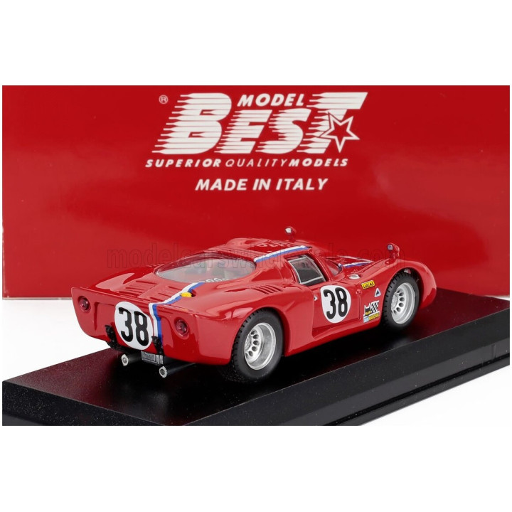 BEST MODEL ALFA ROMEO 33.2 COUPE N 38 TEST LE MANS 1968 GOSSELIN - TROSCH - RED 1/43