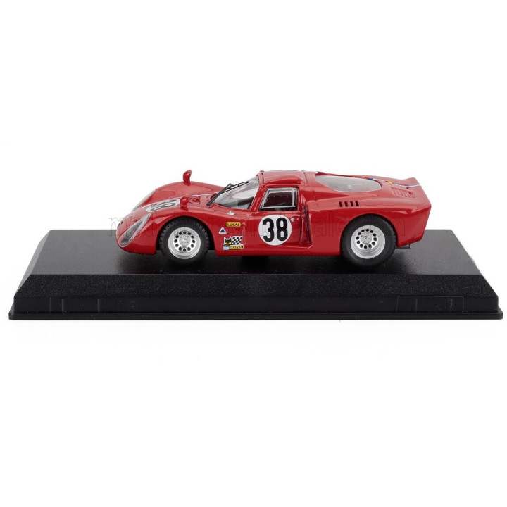 BEST MODEL ALFA ROMEO 33.2 COUPE N 38 TEST LE MANS 1968 GOSSELIN - TROSCH - RED 1/43