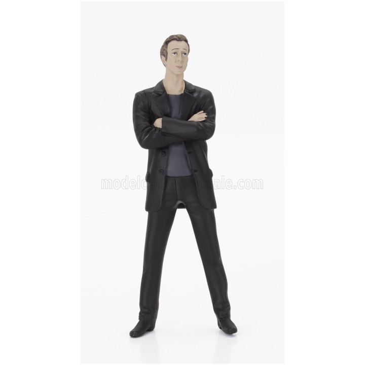 KK SCALE FIGURES RANDALL MAN - CAR NOT INCLUDED - BLACK GREY 1/12