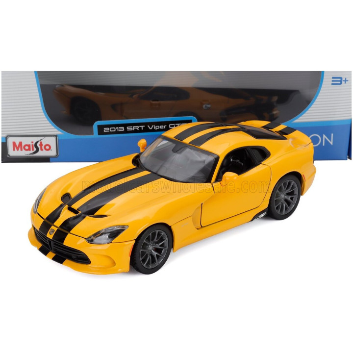 MAISTO DODGE VIPER GTS SRT COUPE 2013 - YELLOW BLACK 1/18
