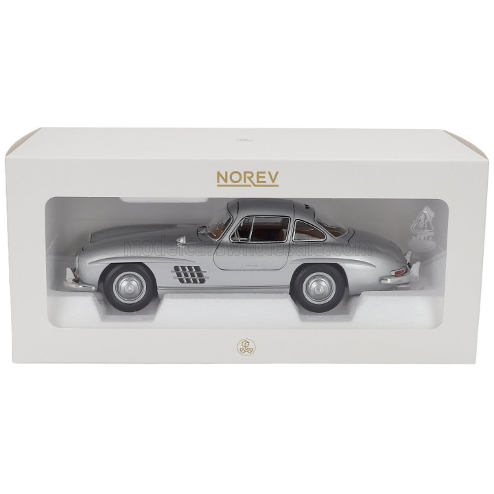 NOREV MERCEDES BENZ SL-CLASS 300SL COUPE GULLWING (W198) 1954 - SILVER 1/18