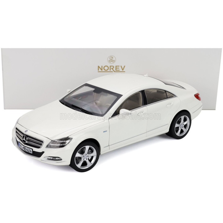 NOREV MERCEDES BENZ CLS-CLASS COUPE 2011 - BRILLIANT WHITE MET 1/18