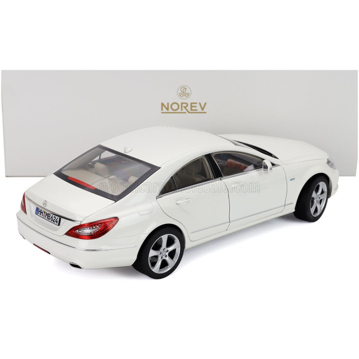 NOREV MERCEDES BENZ CLS-CLASS COUPE 2011 - BRILLIANT WHITE MET 1/18