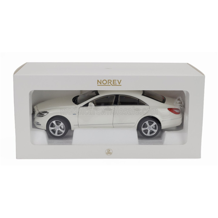 NOREV MERCEDES BENZ CLS-CLASS COUPE 2011 - BRILLIANT WHITE MET 1/18