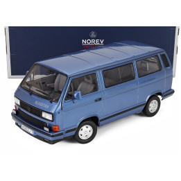 NOREV VOLKSWAGEN T3 MULTIVAN MINIBUS BLUE STAR 1992 - LIGHT BLUE MET 1/18