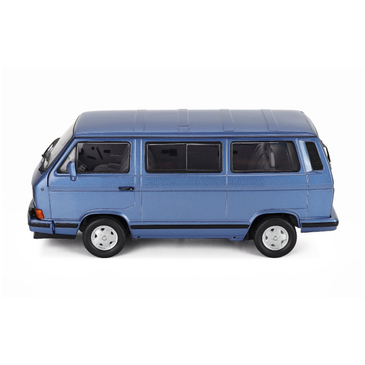 NOREV VOLKSWAGEN T3 MULTIVAN MINIBUS BLUE STAR 1992 - LIGHT BLUE MET 1/18