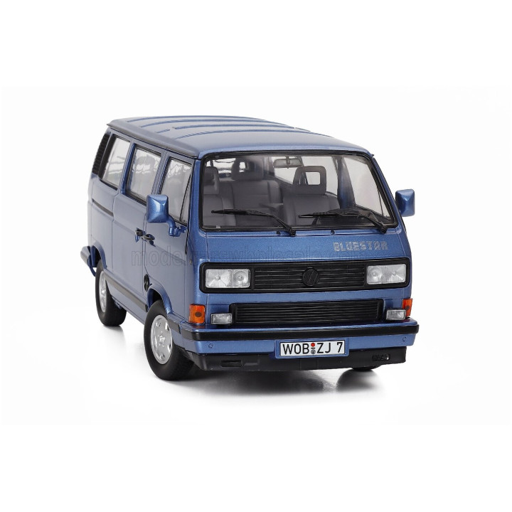 NOREV VOLKSWAGEN T3 MULTIVAN MINIBUS BLUE STAR 1992 - LIGHT BLUE MET 1/18
