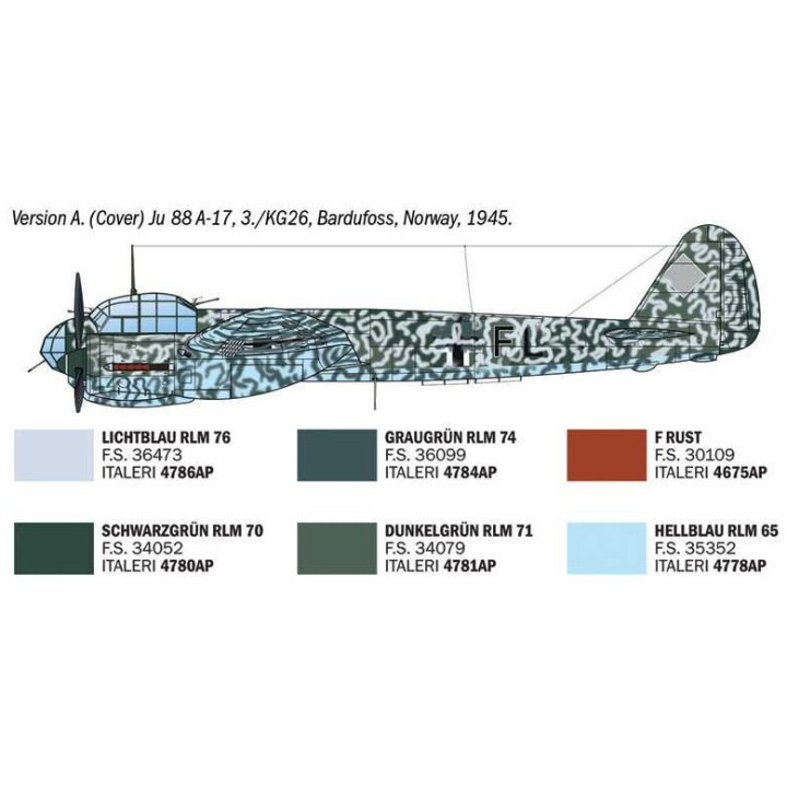 Model Kit letadlo 1489 - Junkers Ju 88 A-17 Torpedo Bomber (1:72)