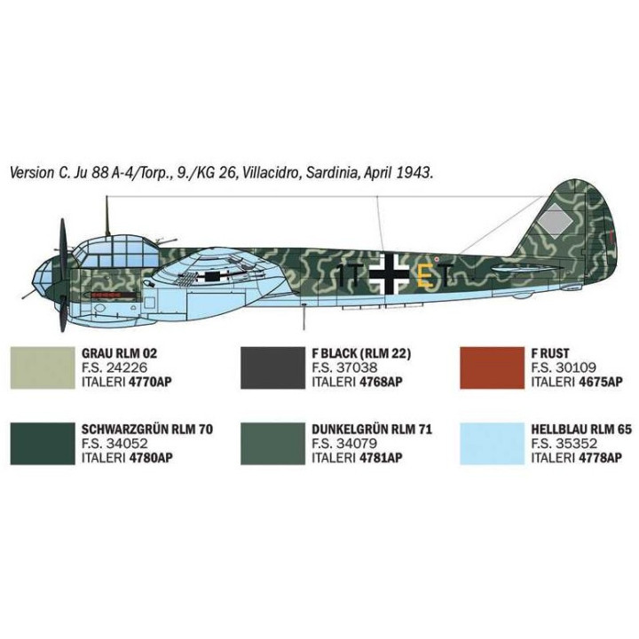 Model Kit letadlo 1489 - Junkers Ju 88 A-17 Torpedo Bomber (1:72)
