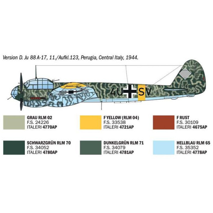 Model Kit letadlo 1489 - Junkers Ju 88 A-17 Torpedo Bomber (1:72)