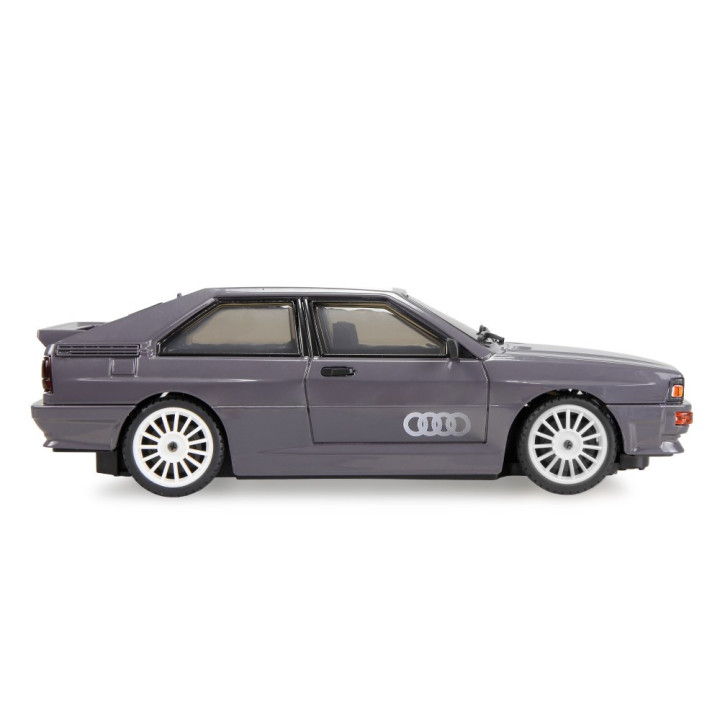 Audi quattro 1980 Onroad/Drift s gyroskopom, pohon 4WD, mierka 1:28, RTR, grafitovo šedá | RCsvet