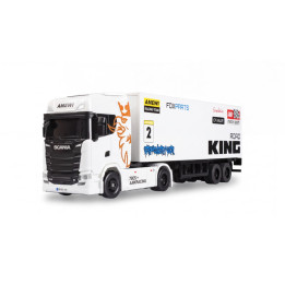 Mini Scania 730 S so skriňovým návesom, pohon 4WD, mierka 1:64, RTR, biela | RCsvet