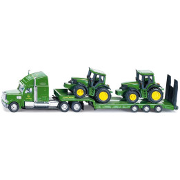 SIKU Farmer - Tahač s podvalníkem a traktory John Deere 1:87
