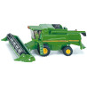 Kovový model gigantického kombajnu John Deere 9680i v měřítku 1:87. Přední žací lišta je výškově nastavitelná a odpojitelná. Rameno vyprazdňovacího šneku je otočné. Gumové pneumatiky. Vhodné pro hraní i sběratelství. Kvalitní zpracování z kovu a plastu.