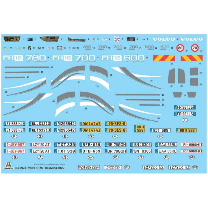 Model Kit truck 3973 - Volvo F12 Intercooler Medium Roof (1:24)