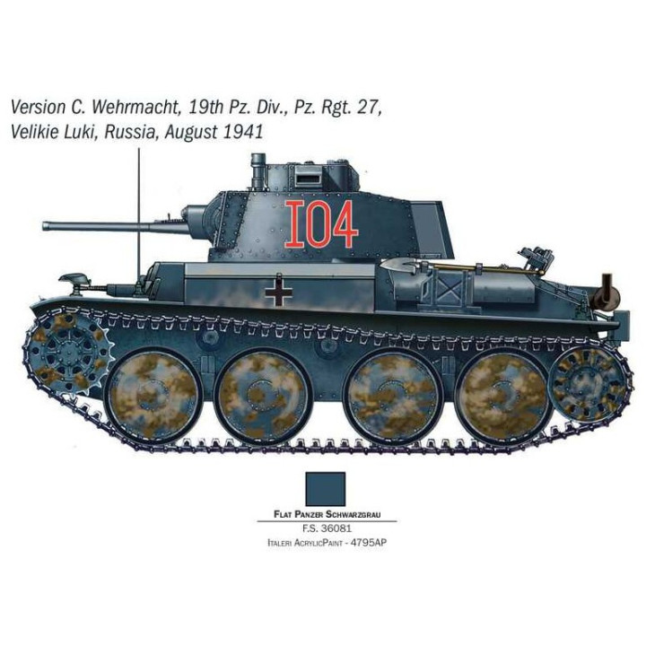 Model Kit military 96489 - Pz. Kpfw. 38(t) Ausf. F "Ghost Division" (1:35)