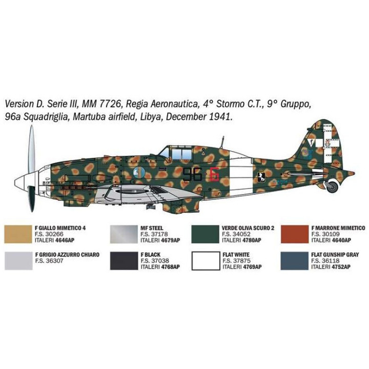 Model Kit letadlo 2524 - Macchi MC.202 Early Series (1:32)
