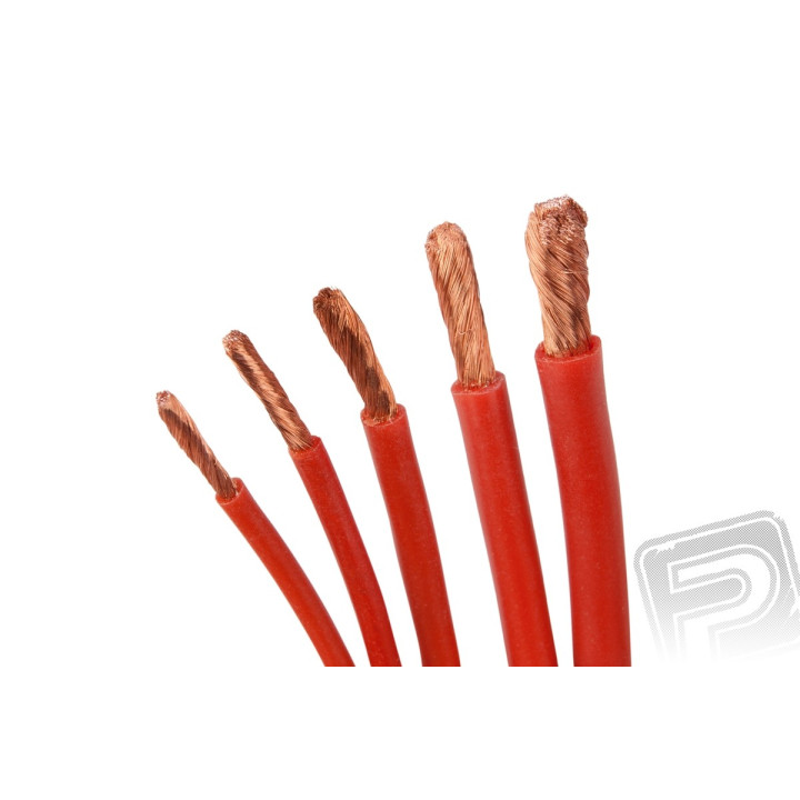 Kabel silikon 0.5mm2 1m (červený)