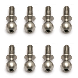Kulové čepy, střibrné, 6mm, 8ks.