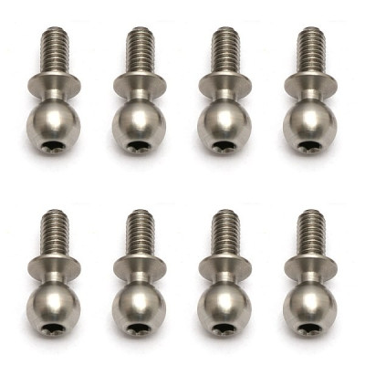 Kulové čepy, střibrné, 6mm, 8ks.