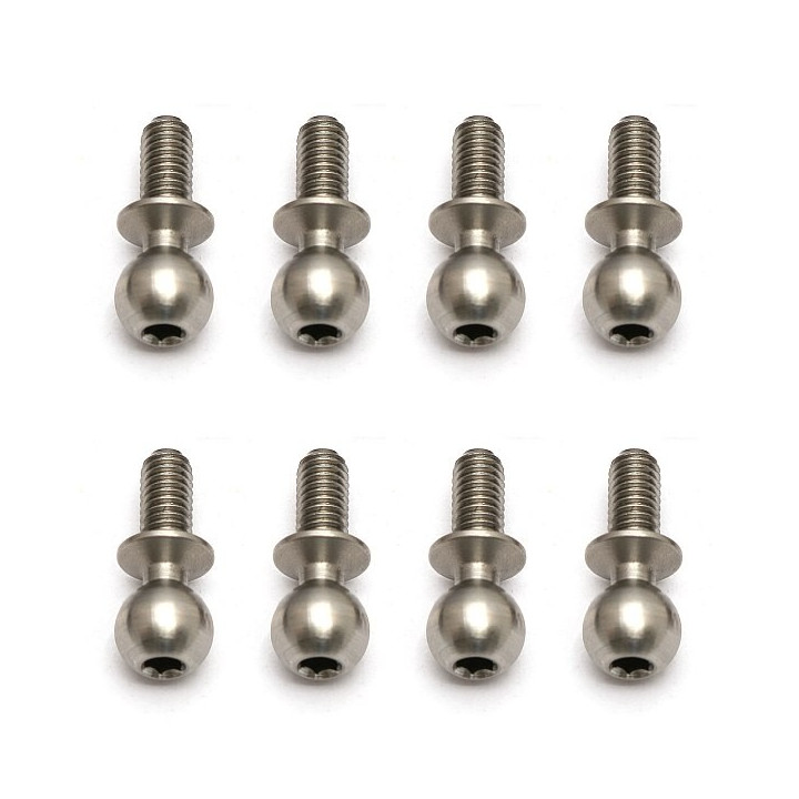Kulové čepy, střibrné, 6mm, 8ks.