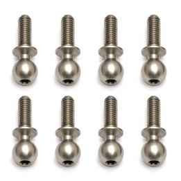 Kulové čepy, střibrné, 8mm, 8ks.