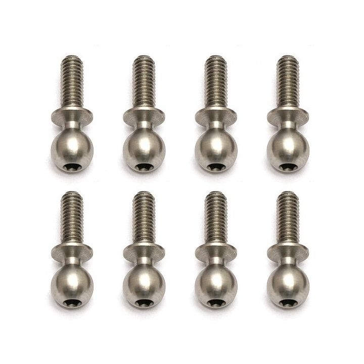 Kulové čepy, střibrné, 8mm, 8ks.