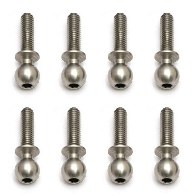Kulové čepy, střibrné, 10mm, 8ks.