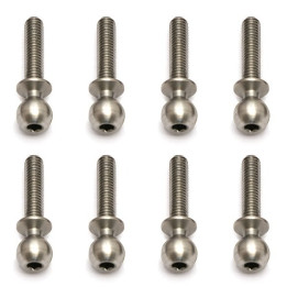 Kulové čepy, střibrné, 12mm, 8ks.