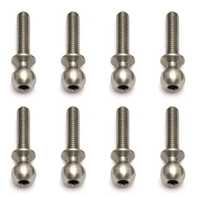 Kulové čepy, střibrné, 12mm, 8ks.