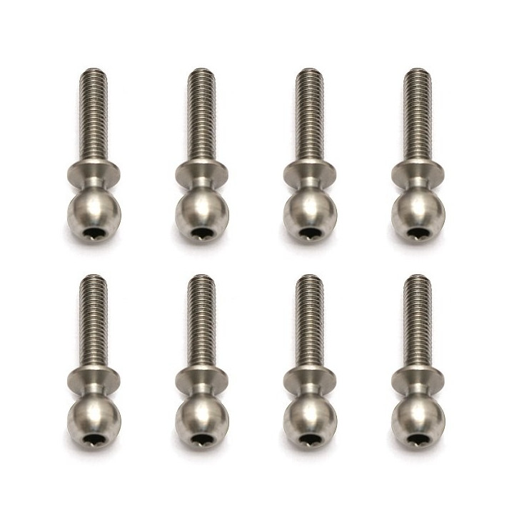 Kulové čepy, střibrné, 12mm, 8ks.