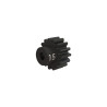 Traxxas pastorek na hřídel 3.17 mm (1/8") s 15 zuby a modulem ozubení 32DP ( 0,8 mm ) pro RC modely aut. Vyrobeno z kalené nástrojové oceli. Součástí balení je červík.